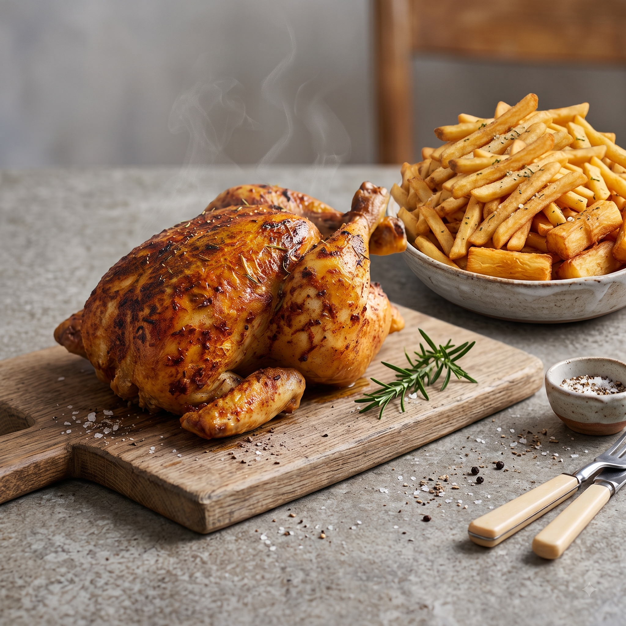 Combo Pollo Asado con Papas Fritas Familiar $21.000 - Tremendo Pollo La Florida