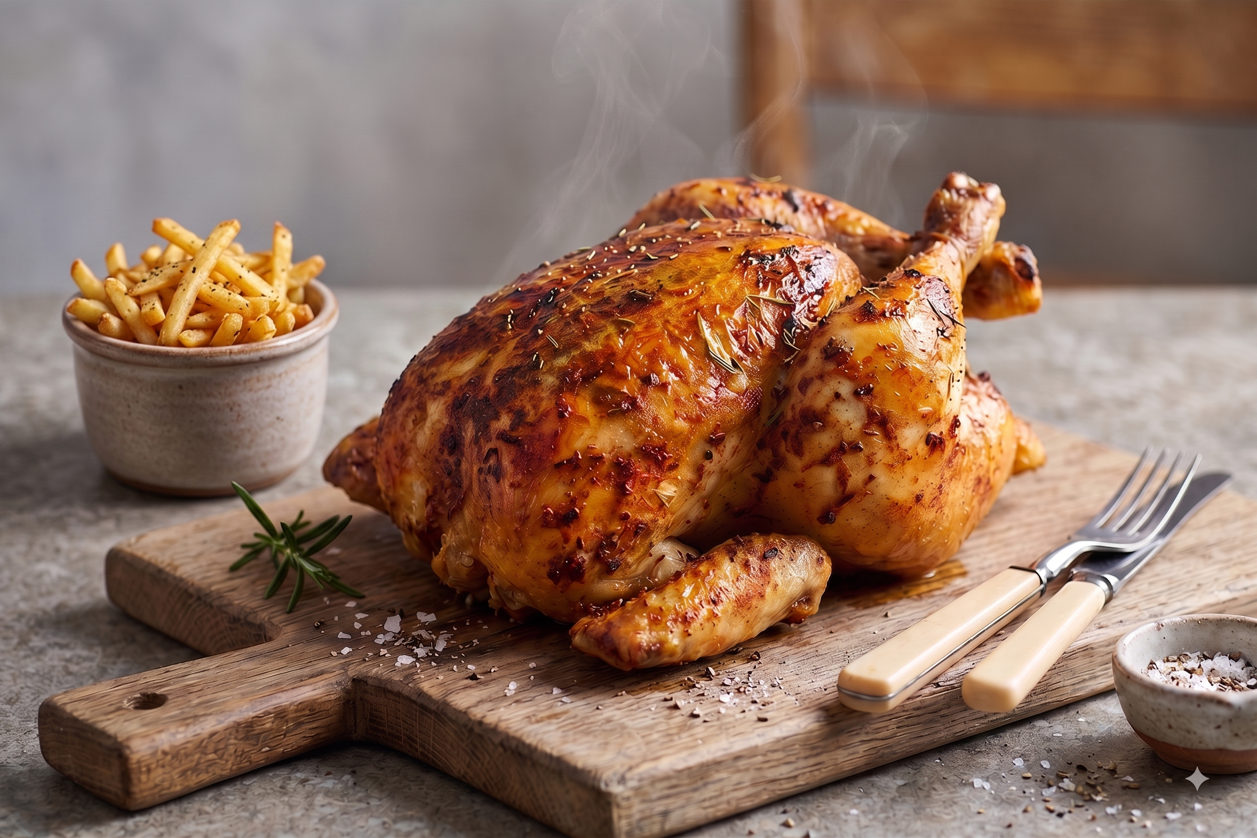 Combo Pollo Asado con Papas Fritas Pequeñas